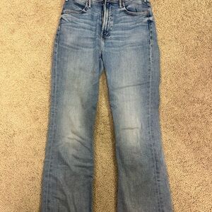 MOTHER The Hustler Ankle Fray in wash One Last Trip, size 27